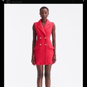 Jason Wu Red Double-Breasted Mini Dress